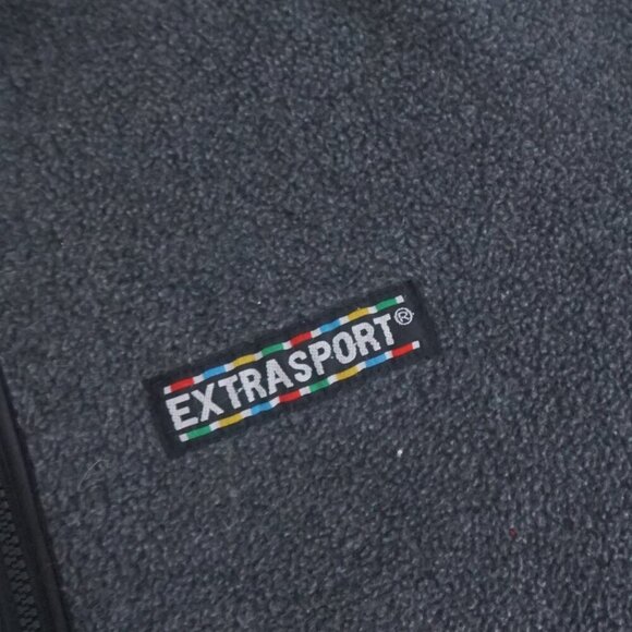 Vintage '90S Extra Sport Graphite Gray Fleece Outdoor Hiking Zip Up Sweater L - Picture 6 of 10